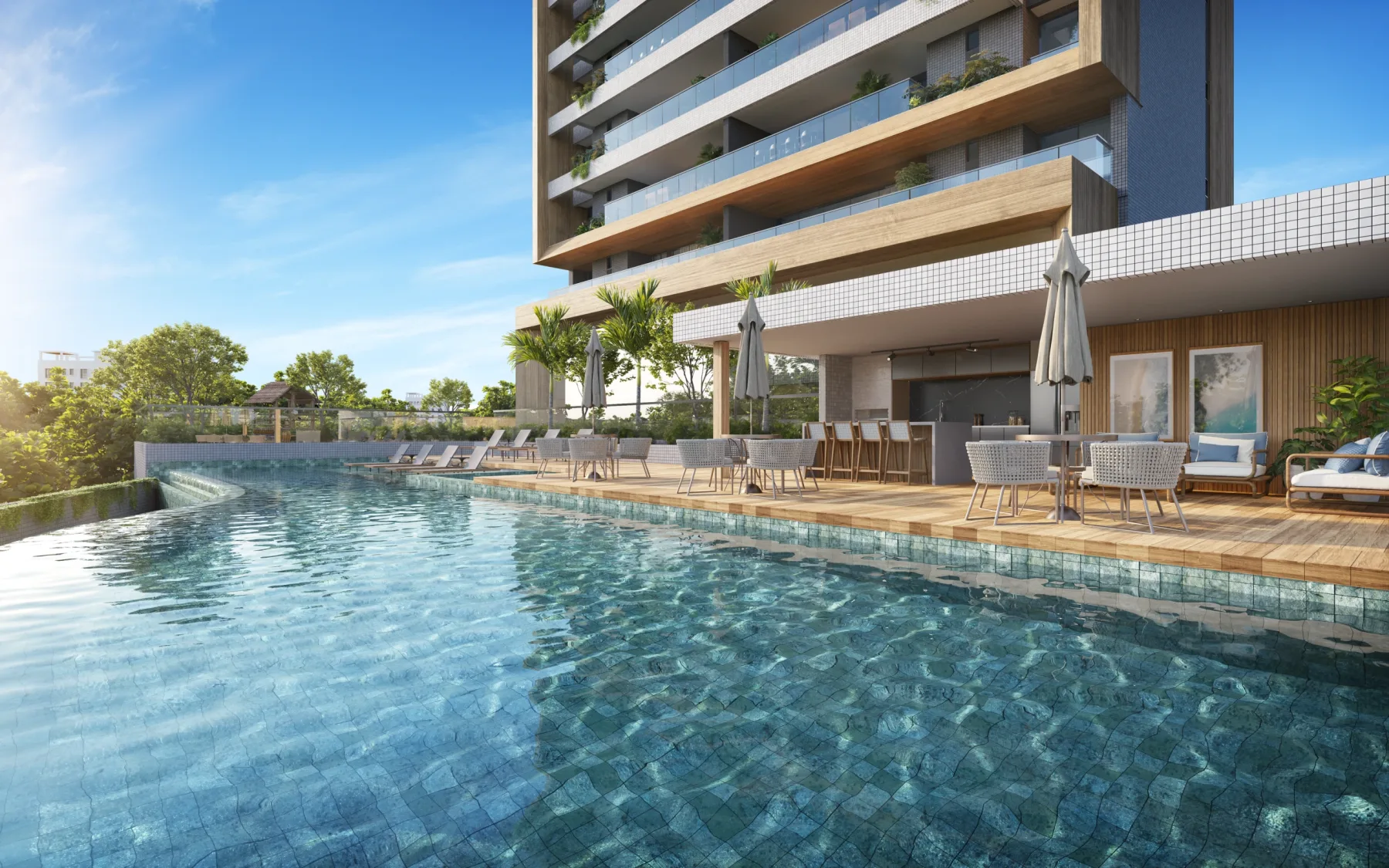 Piscina e deck