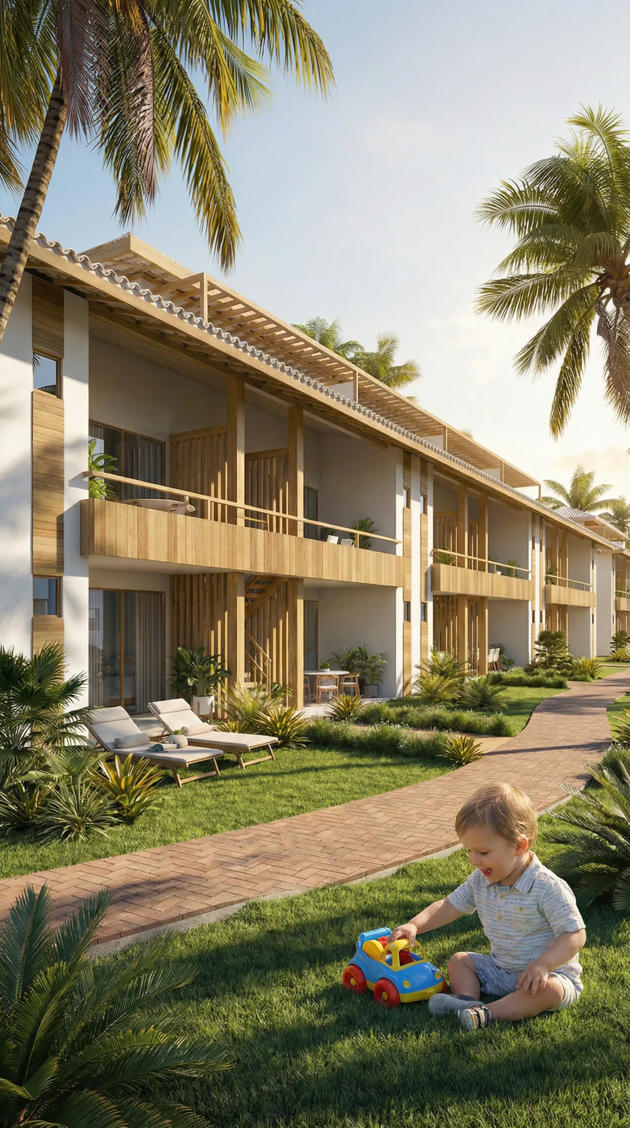 Fachada com jardim